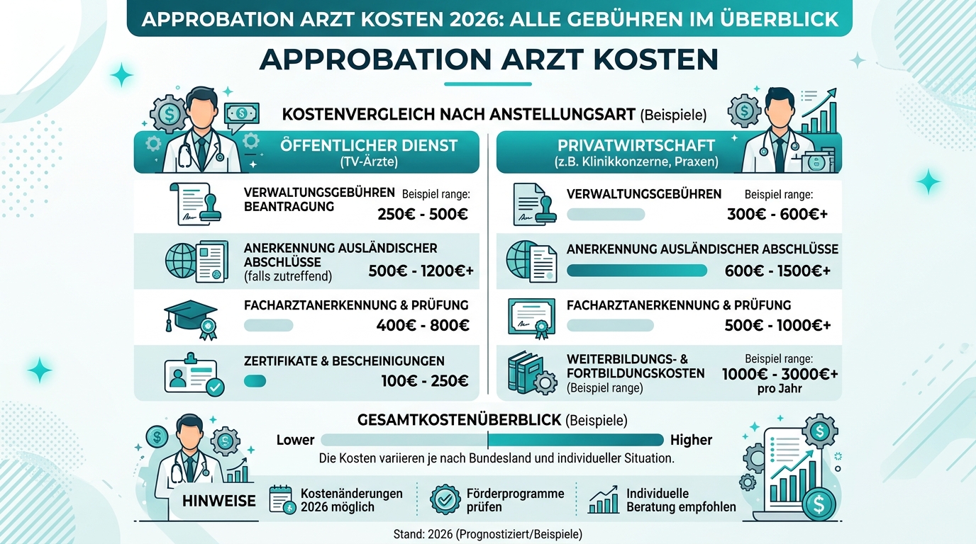 Infografik: approbation arzt kosten