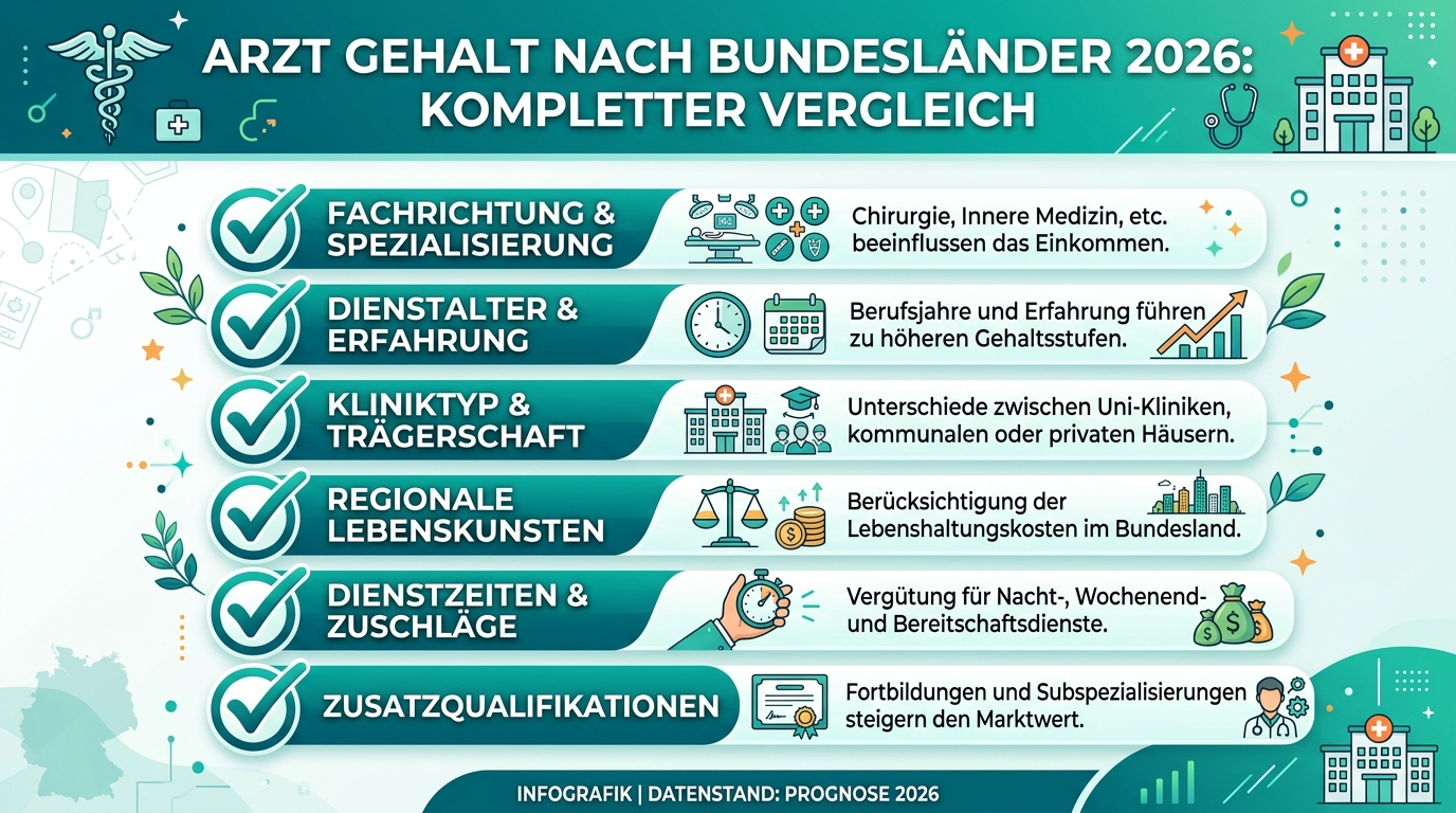 Infografik: arzt gehalt nach bundesländer