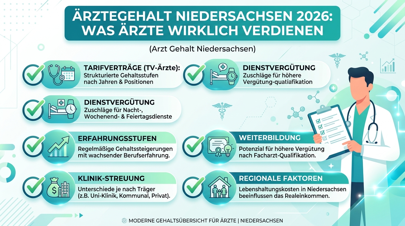 Infografik: arzt gehalt niedersachsen