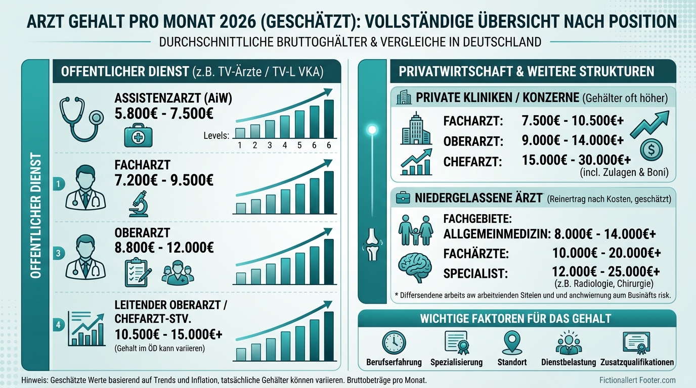Infografik: arzt gehalt pro monat