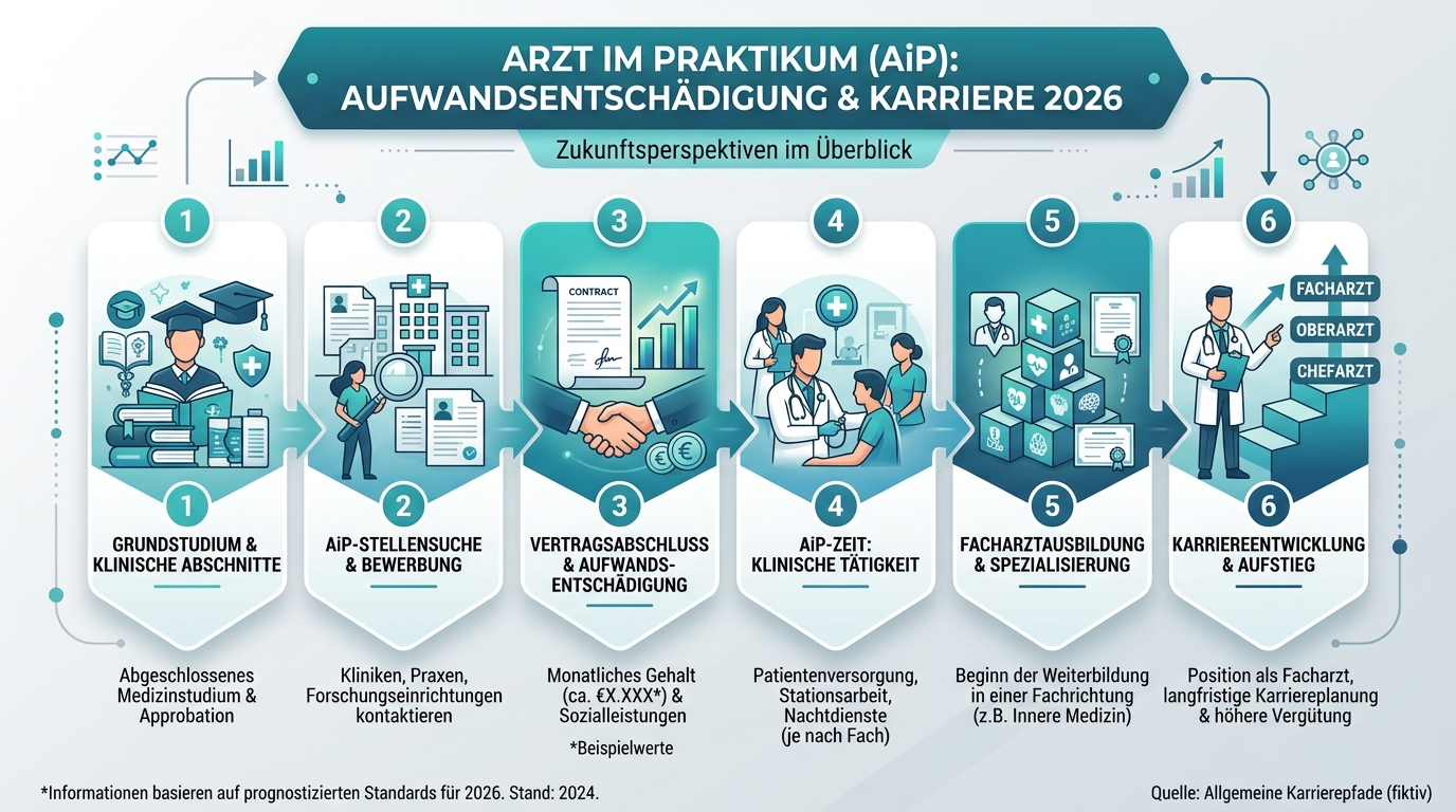 Infografik: arzt im praktikum aip aufwandsentschädigung