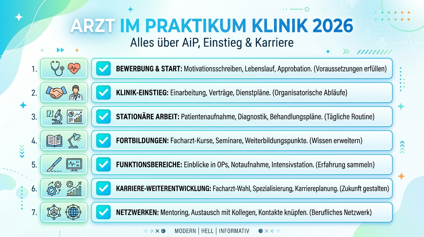 Infografik: arzt im praktikum klinik