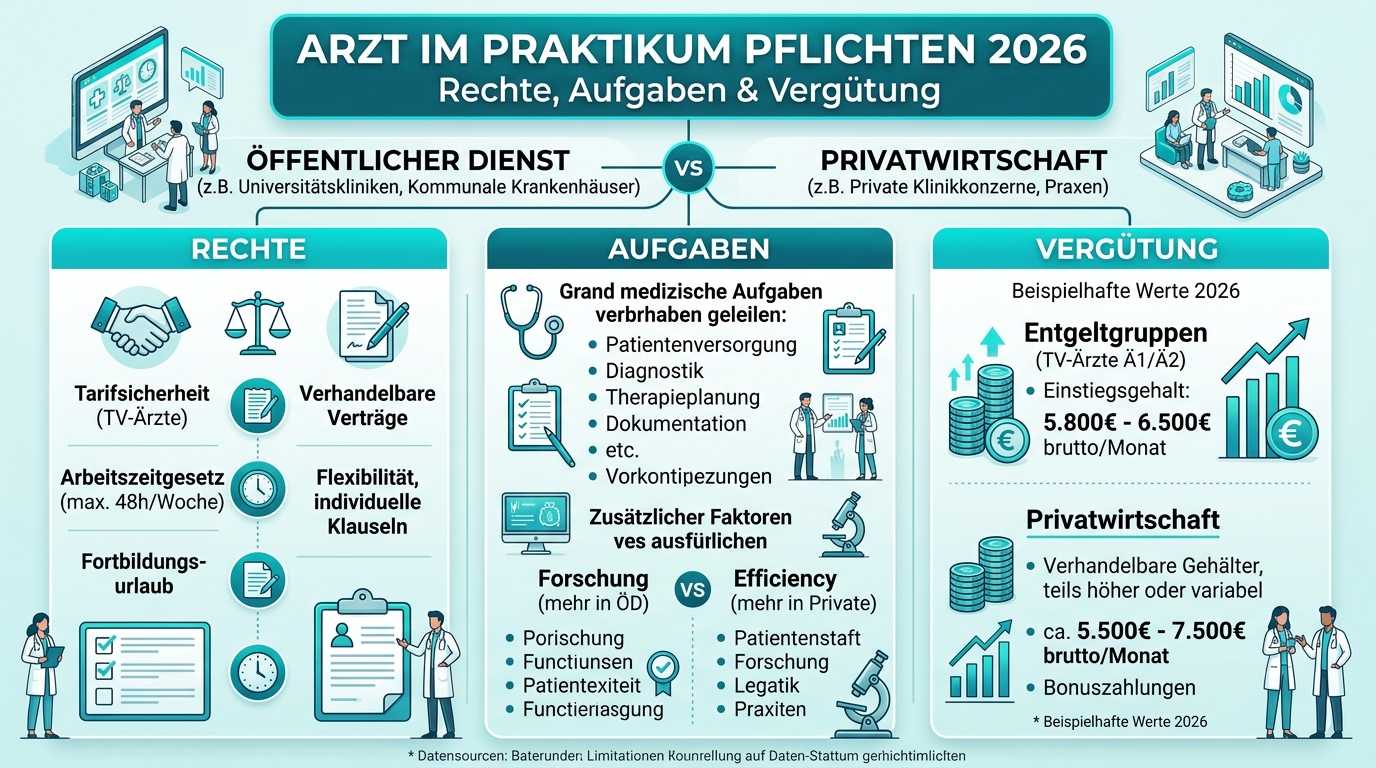 Infografik: arzt im praktikum pflichten