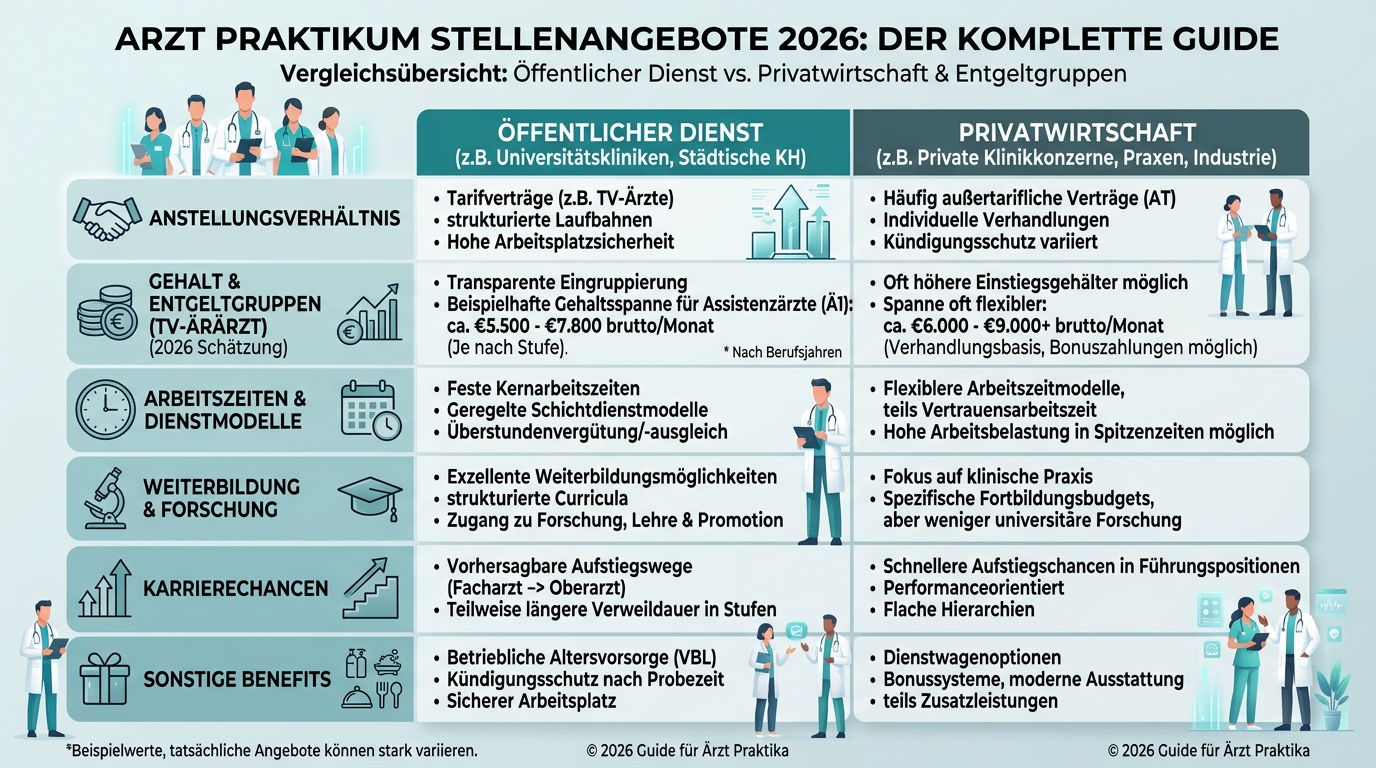 Infografik: arzt praktikum stellenangebote