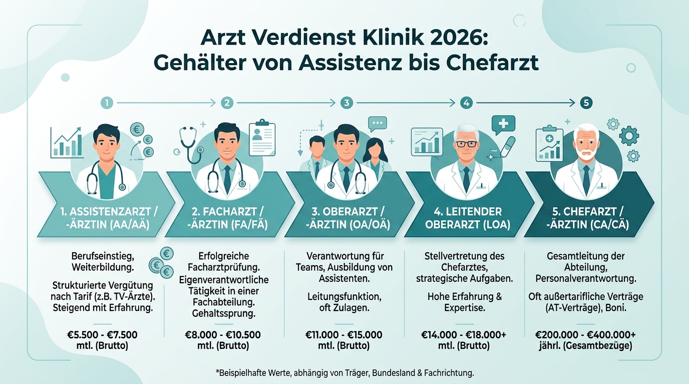 Infografik: arzt verdienst klinik