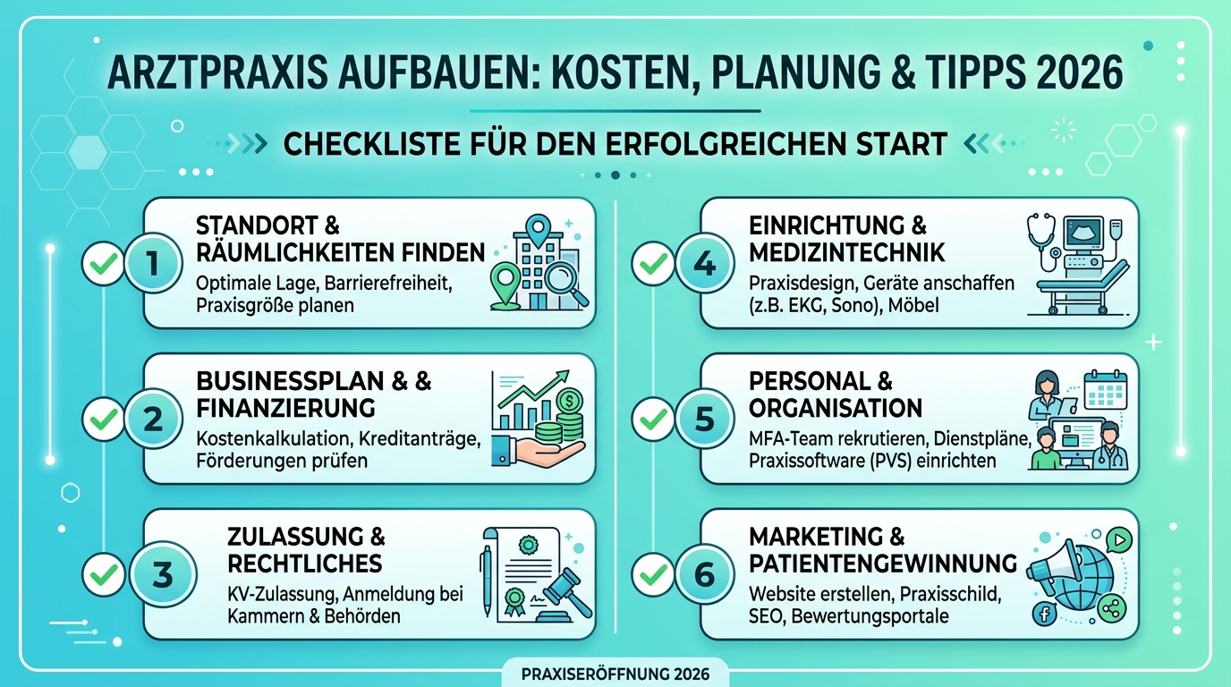 Infografik: arztpraxis aufbau kosten