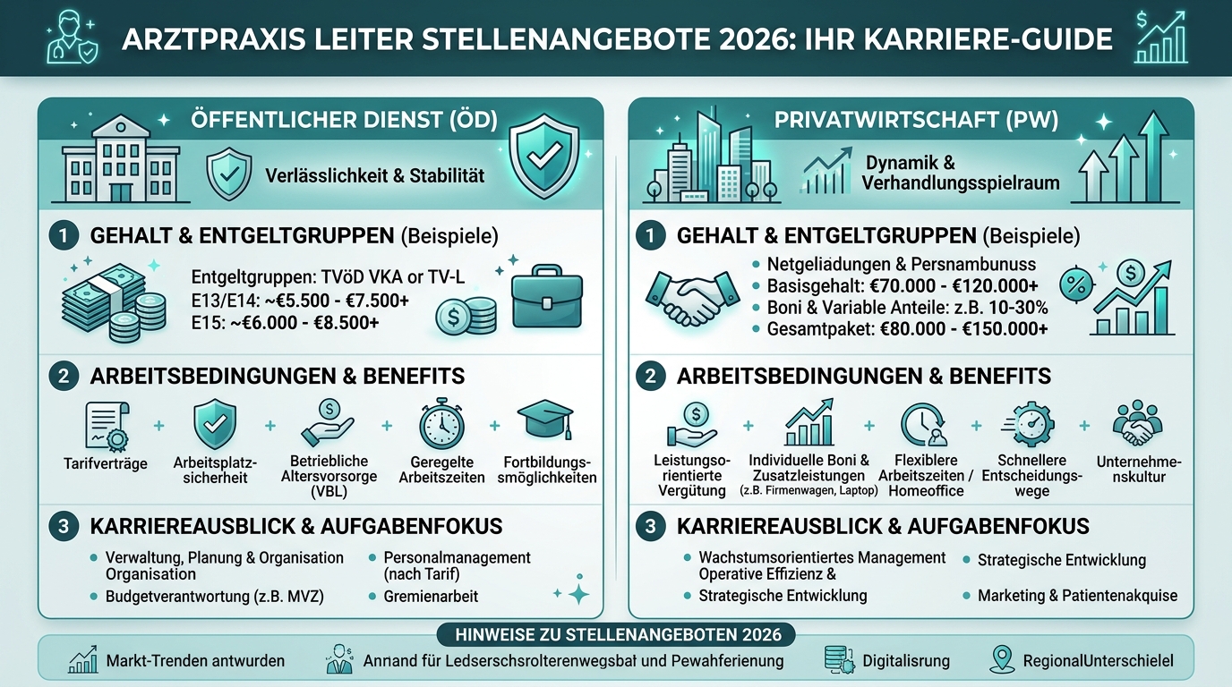 Infografik: arztpraxis leiter stellenangebote