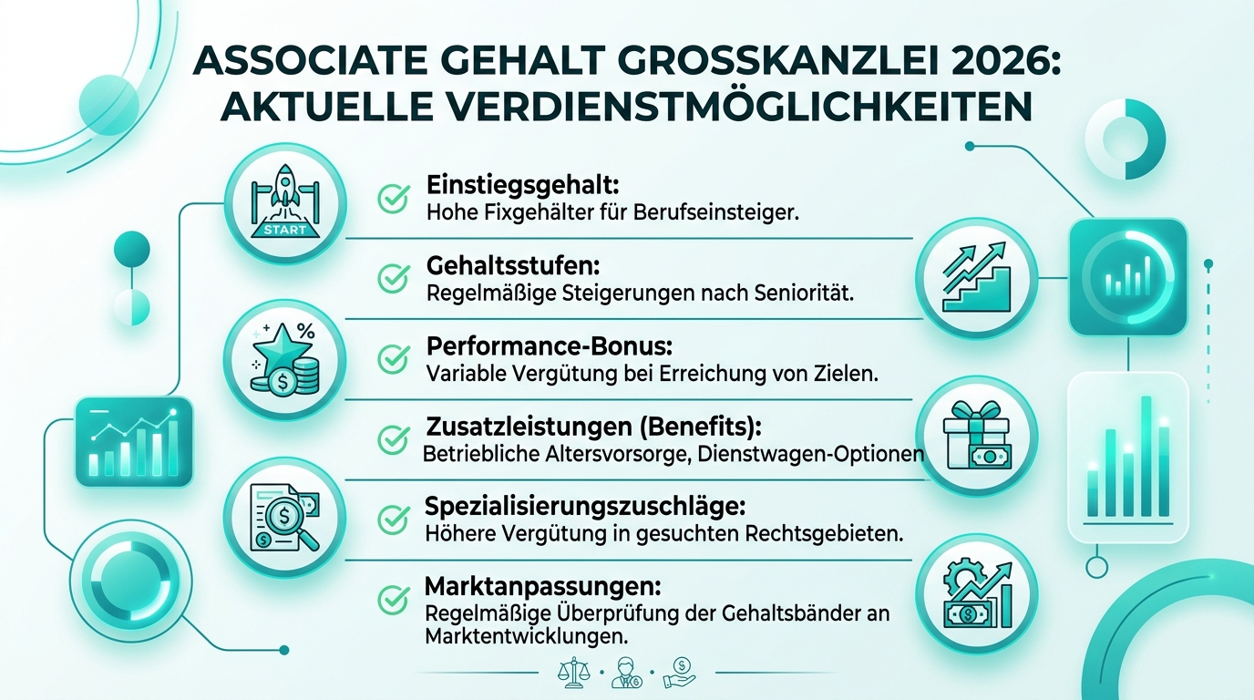 Infografik: associate gehalt großkanzlei