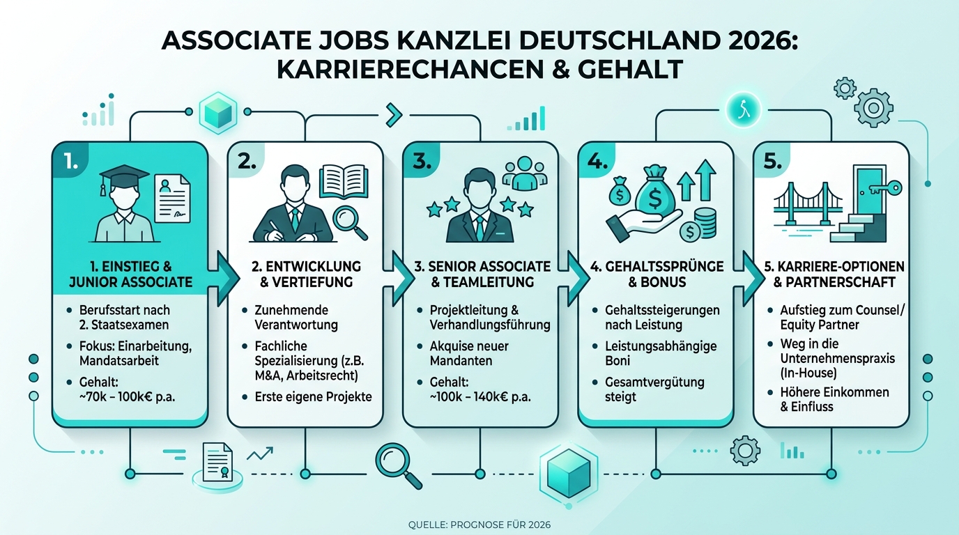 Infografik: associate jobs kanzlei deutschland