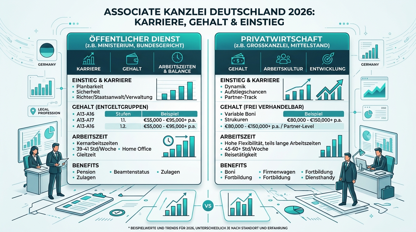 Infografik: associate kanzlei deutschland