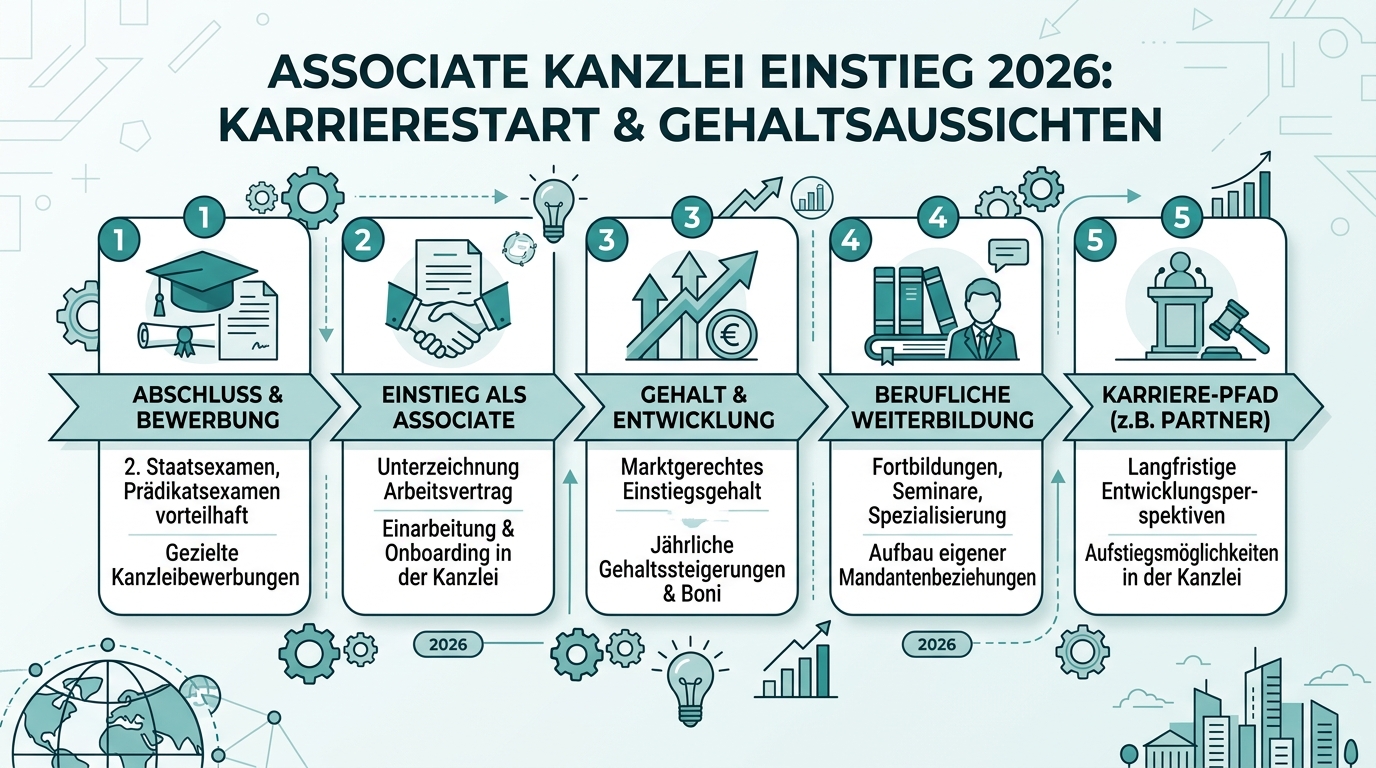 Infografik: associate kanzlei einstieg