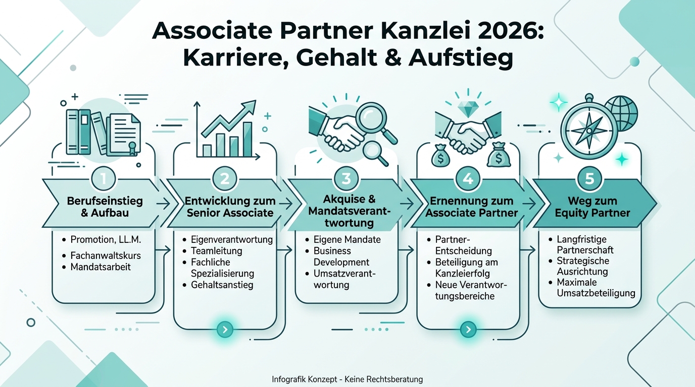 Infografik: associate partner kanzlei