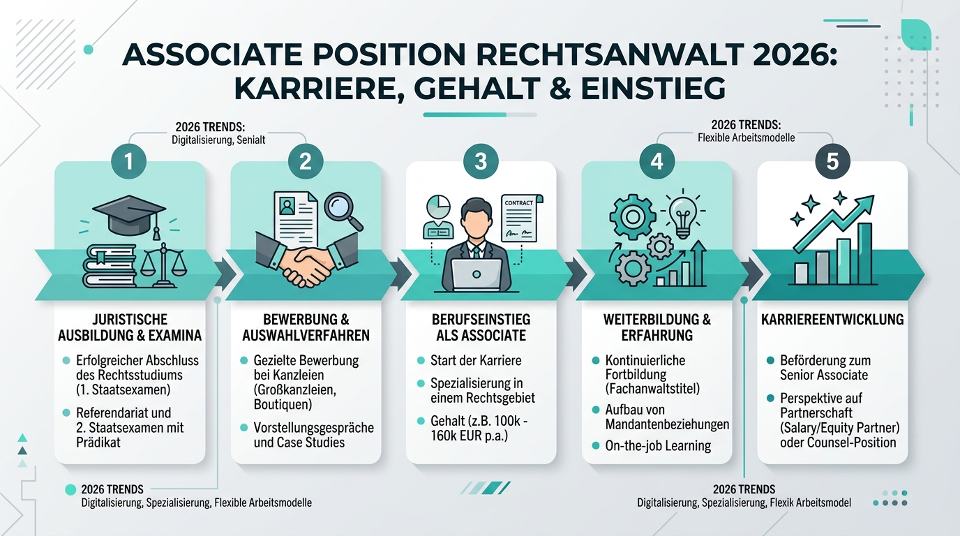 Infografik: associate position rechtsanwalt