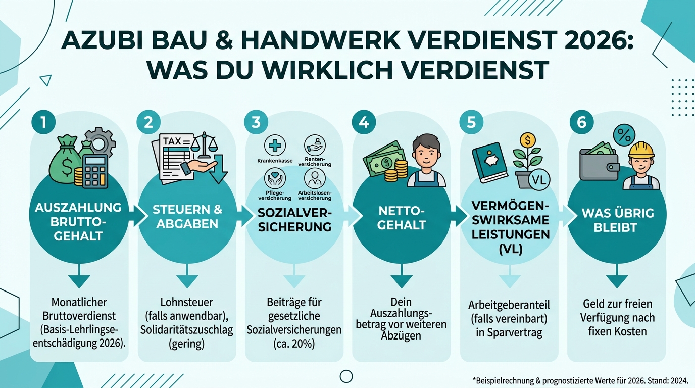 Infografik: azubi bau handwerk verdienst