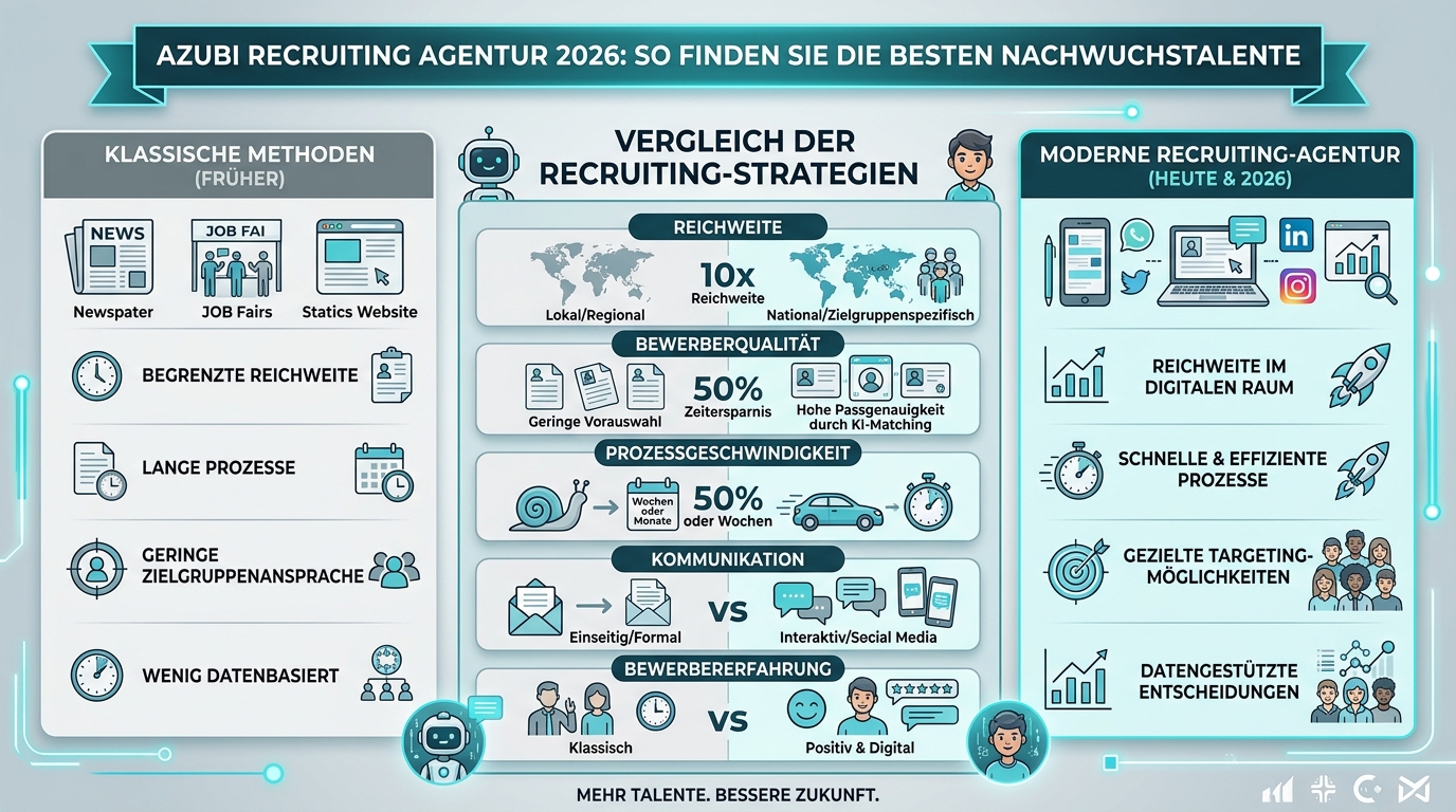 Azubi Recruiting Agentur 2026: So finden Sie die besten Nachwuchstalente Infografik: azubi recruiting agentur
