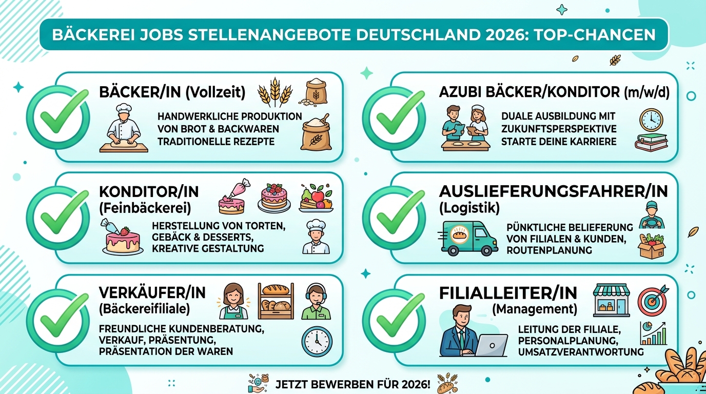 Infografik: bäckerei jobs stellenangebote deutschland