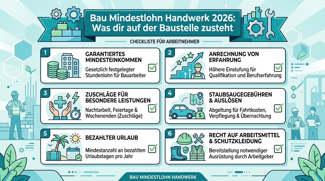 Infografik: bau mindestlohn handwerk