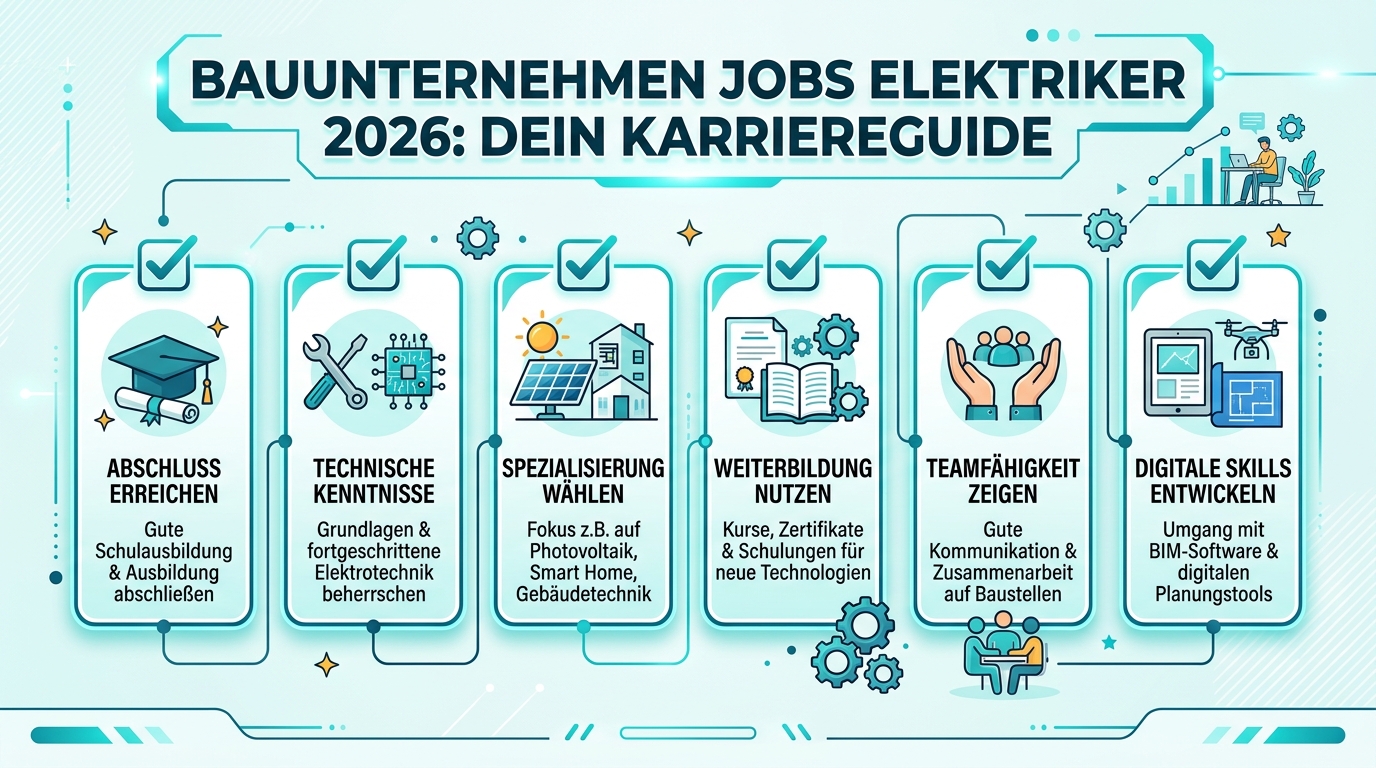 Infografik: bauunternehmen jobs elektriker