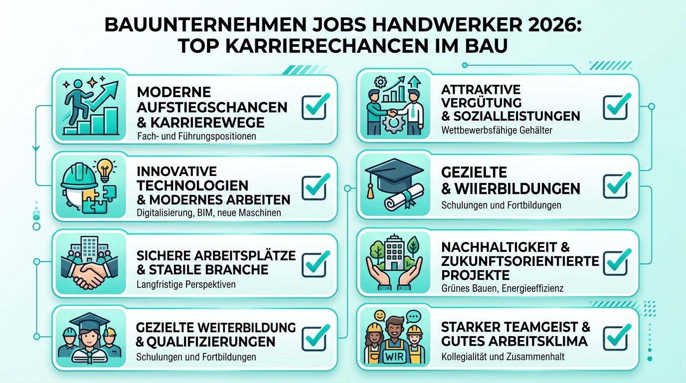 Infografik: bauunternehmen jobs handwerker