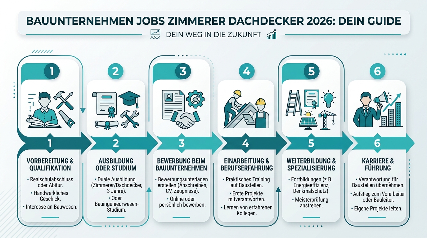 Infografik: bauunternehmen jobs zimmerer dachdecker