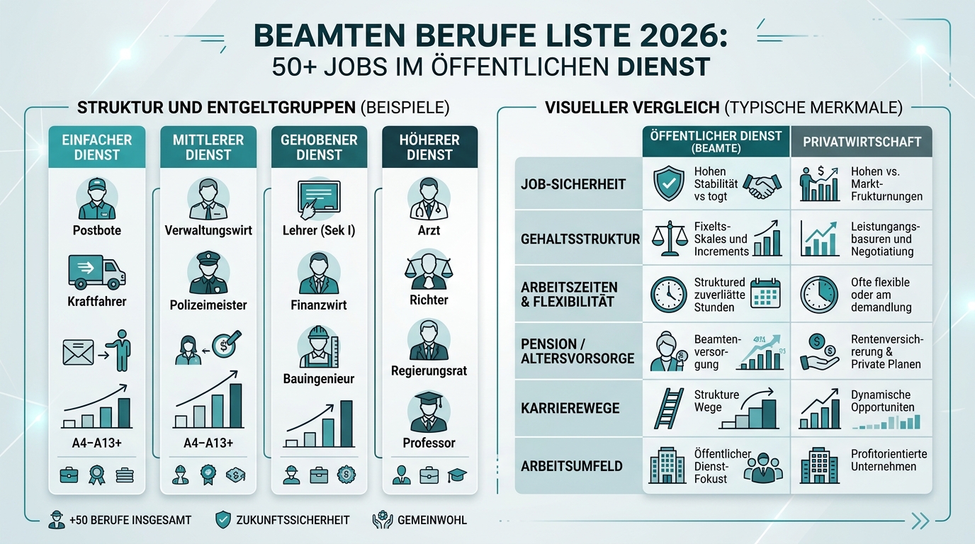 Infografik: beamten berufe liste