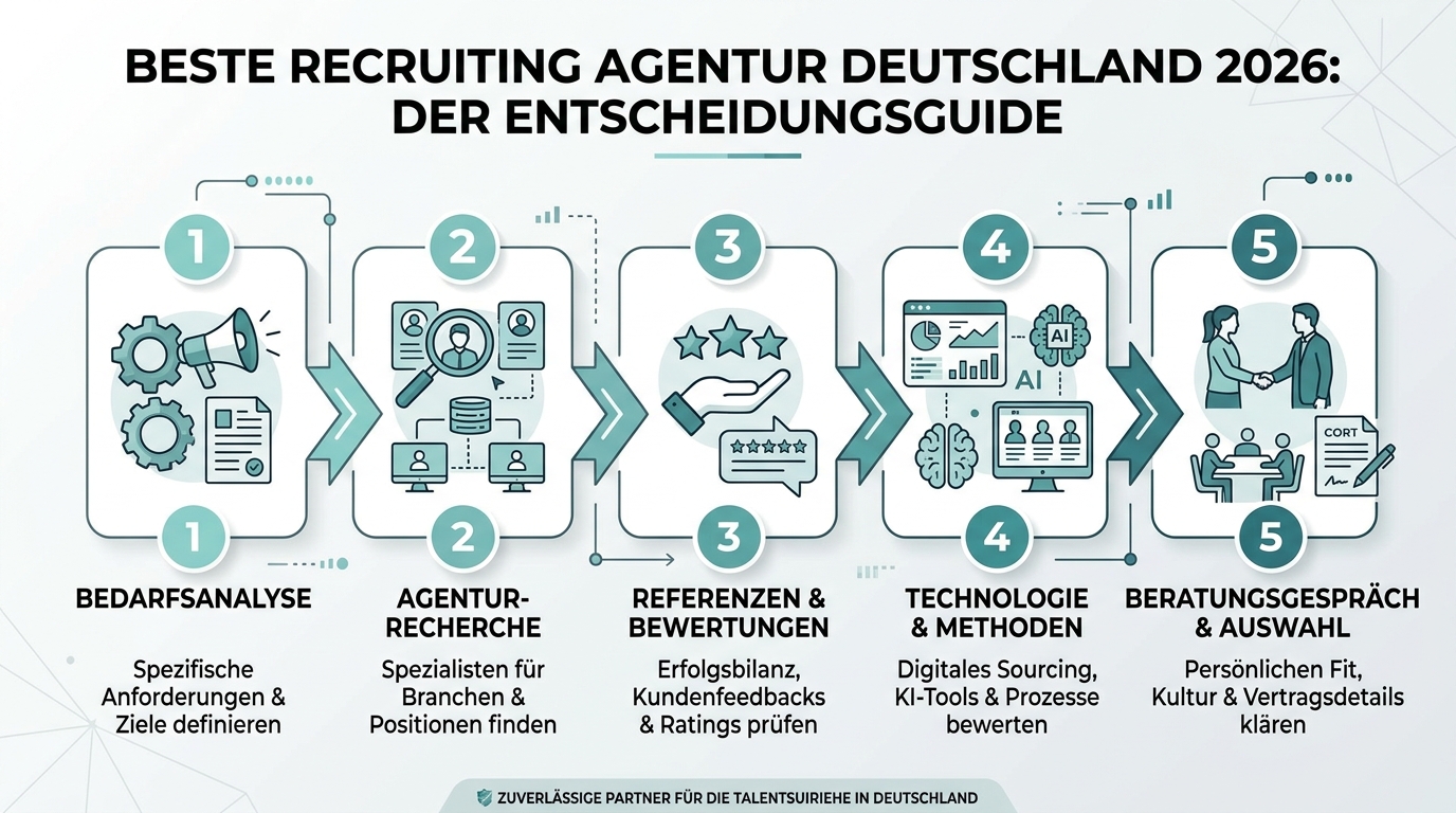 Beste Recruiting Agentur Deutschland 2026: Der Entscheidungsguide Infografik: beste recruiting agentur deutschland