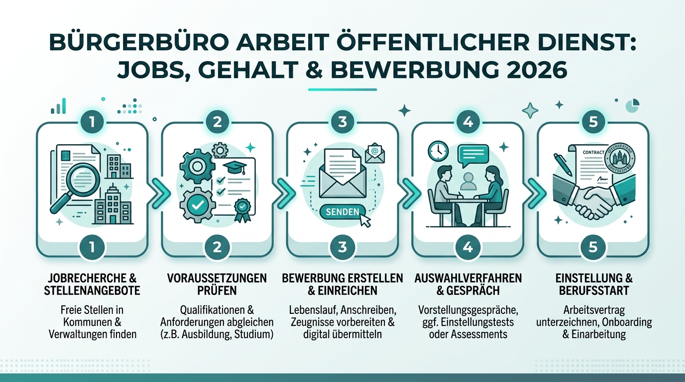 Infografik: bürgerbüro arbeit öffentlicher dienst