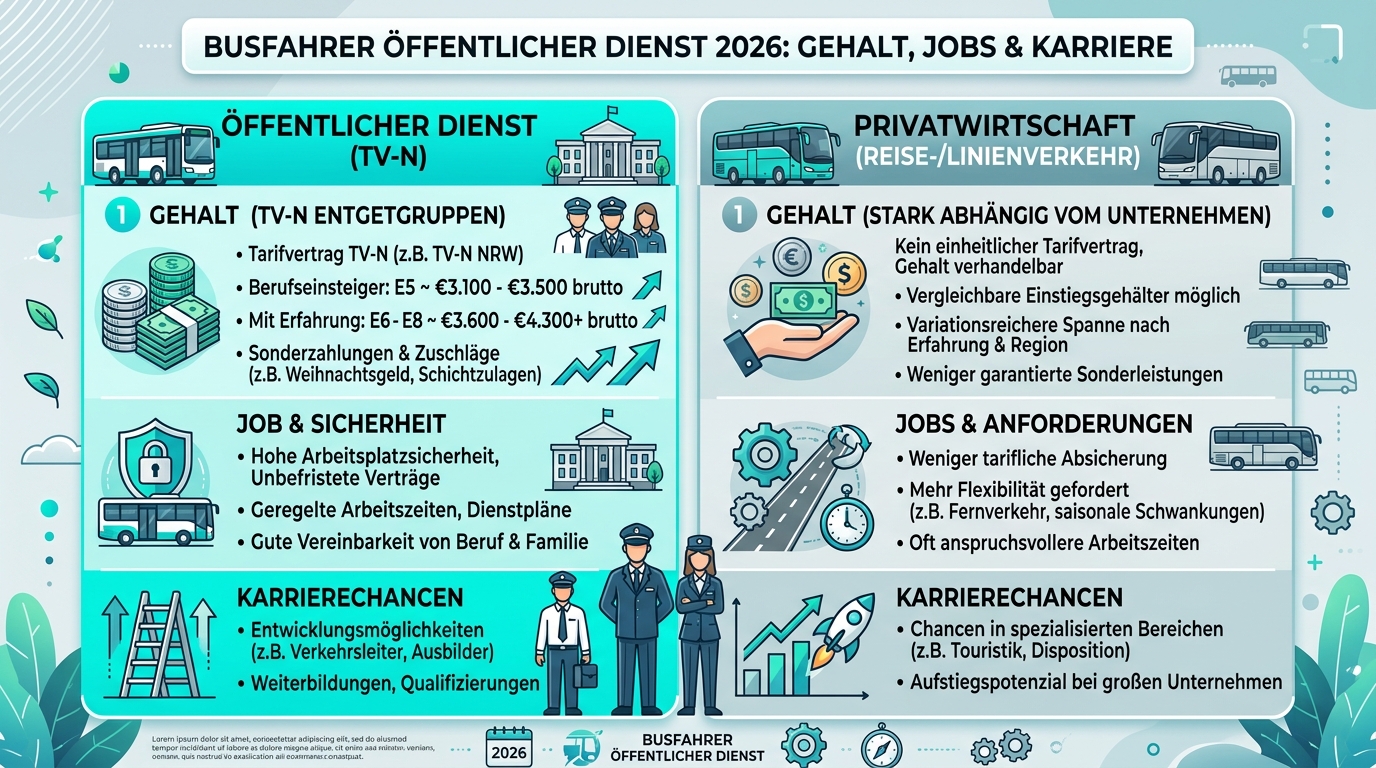 Infografik: busfahrer öffentlicher dienst