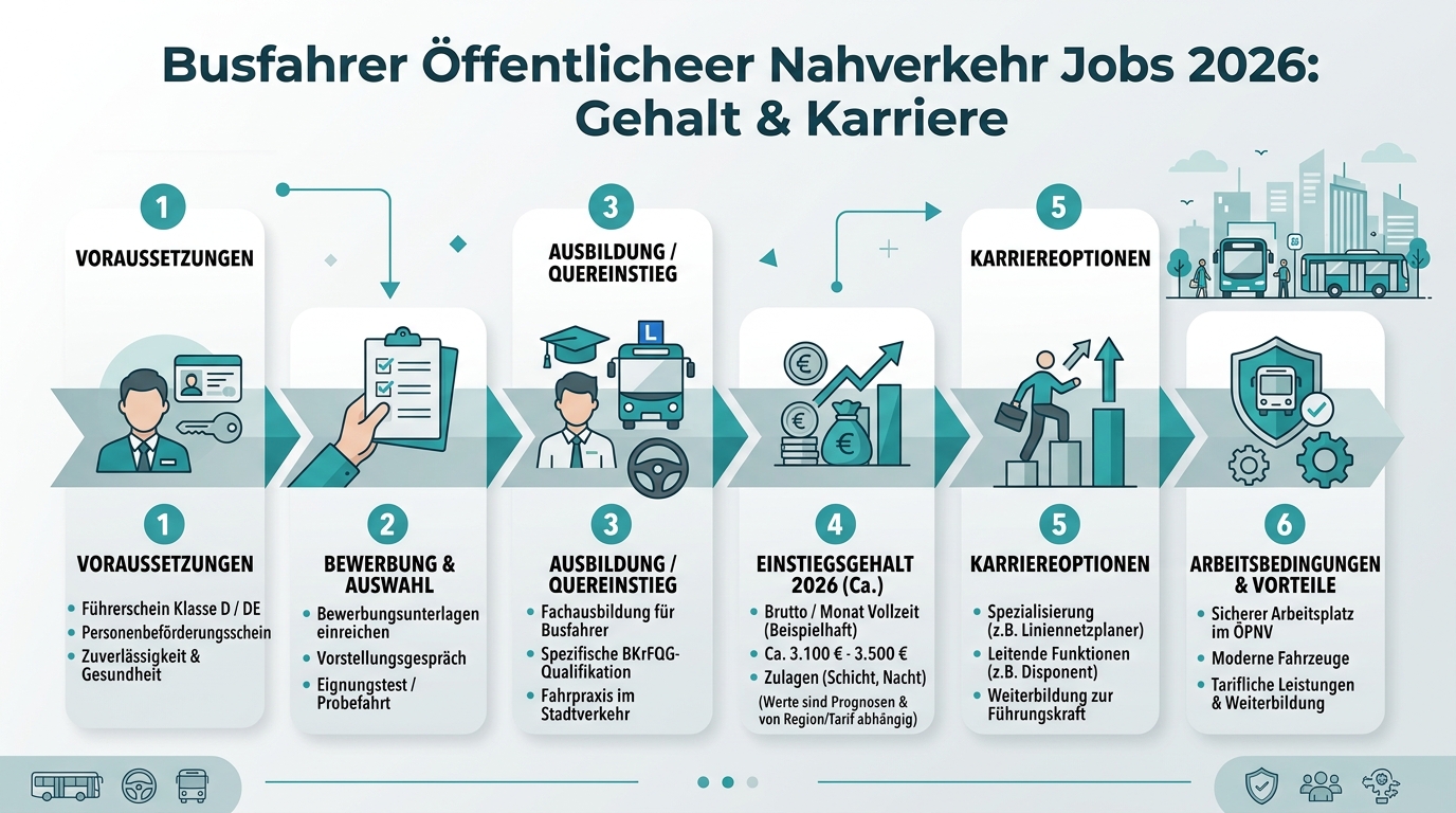 Infografik: busfahrer öffentlicher nahverkehr jobs