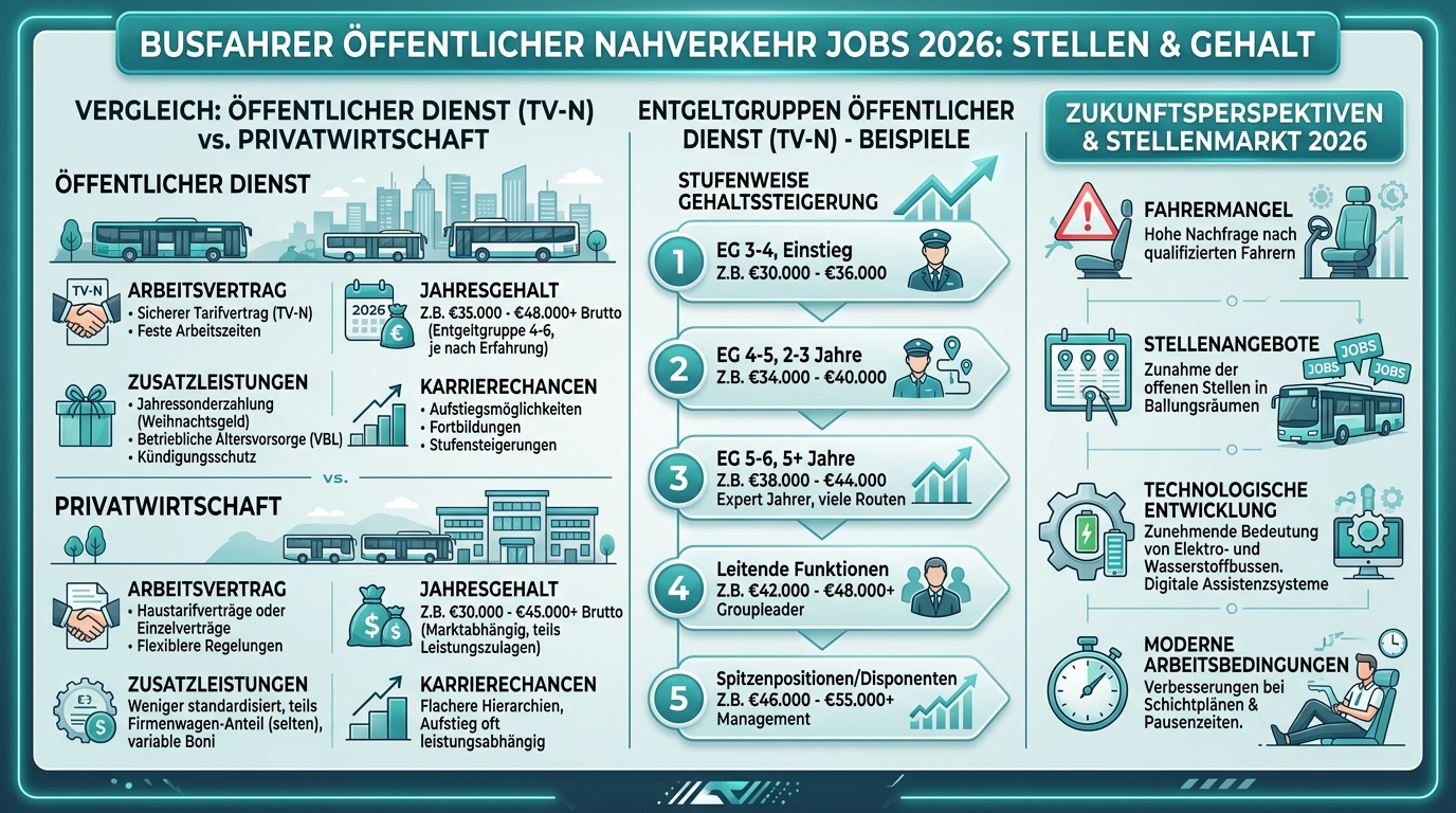 Infografik: busfahrer öffentlicher nahverkehr jobs