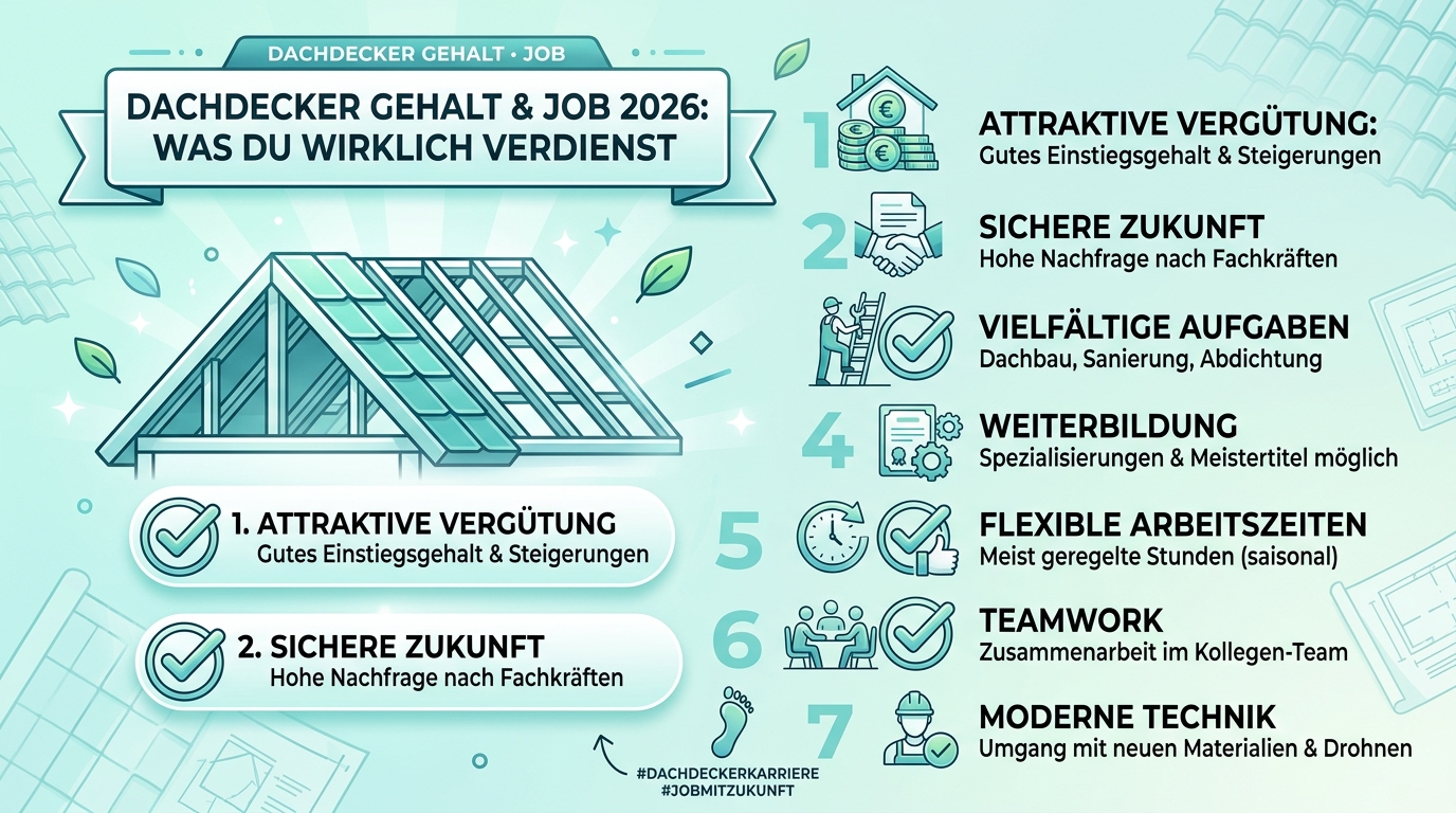 Infografik: dachdecker gehalt job