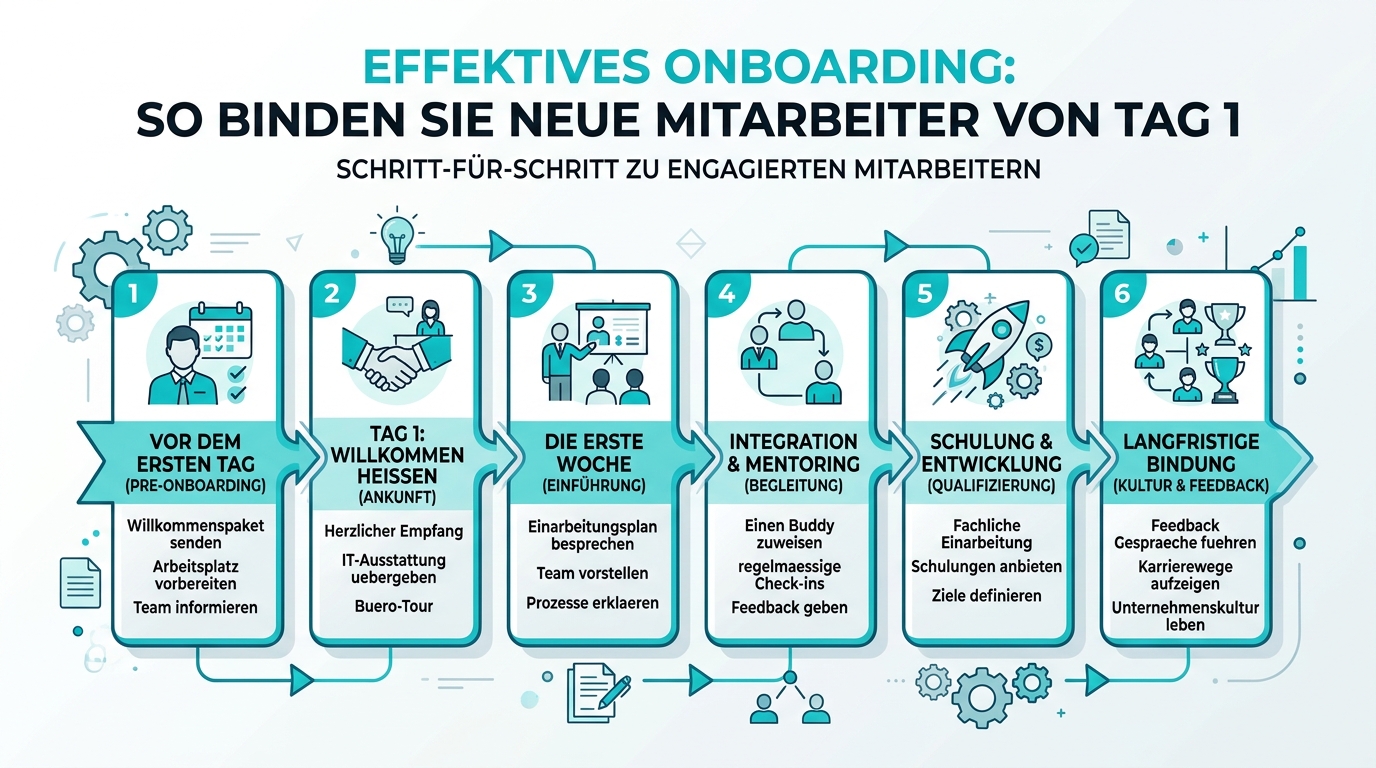 Infografik: effektives onboarding