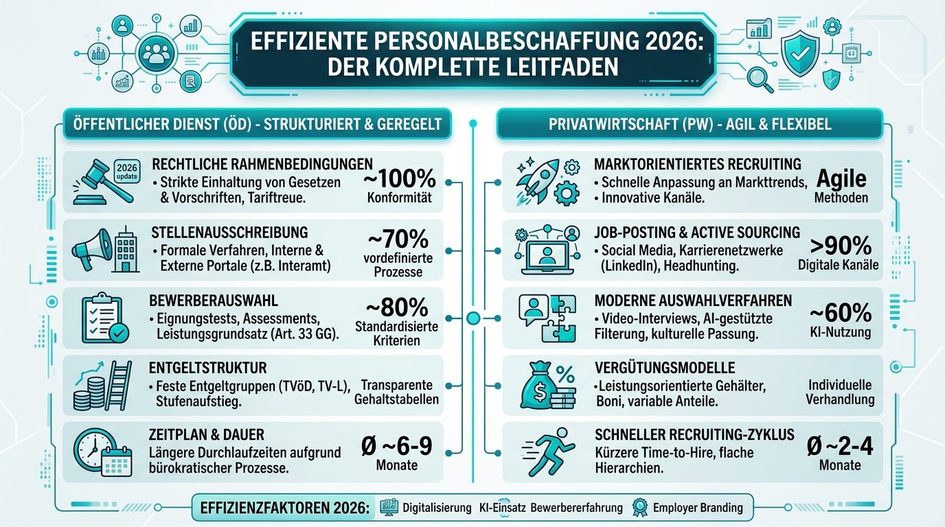 Effiziente Personalbeschaffung 2026: Der komplette Leitfaden Infografik: effiziente personalbeschaffung