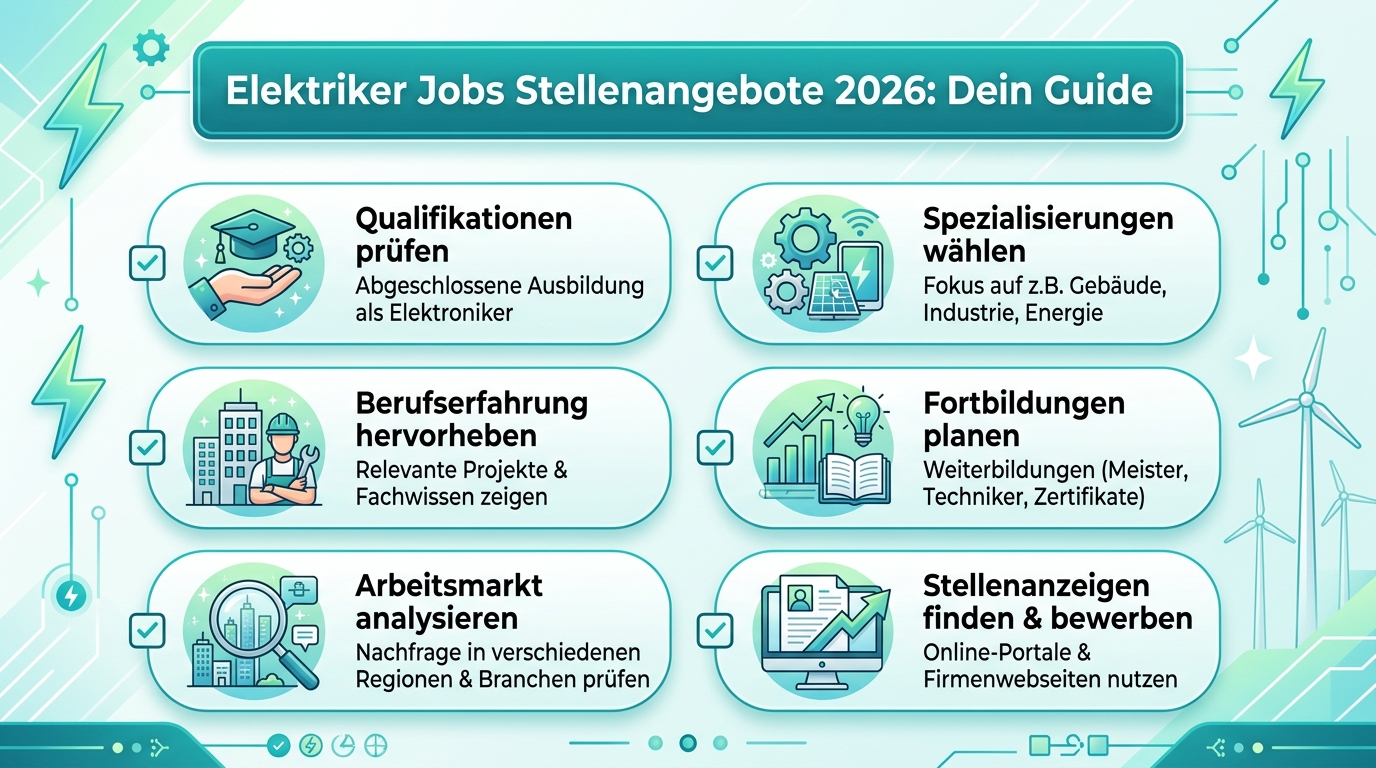 Infografik: elektriker jobs stellenangebote