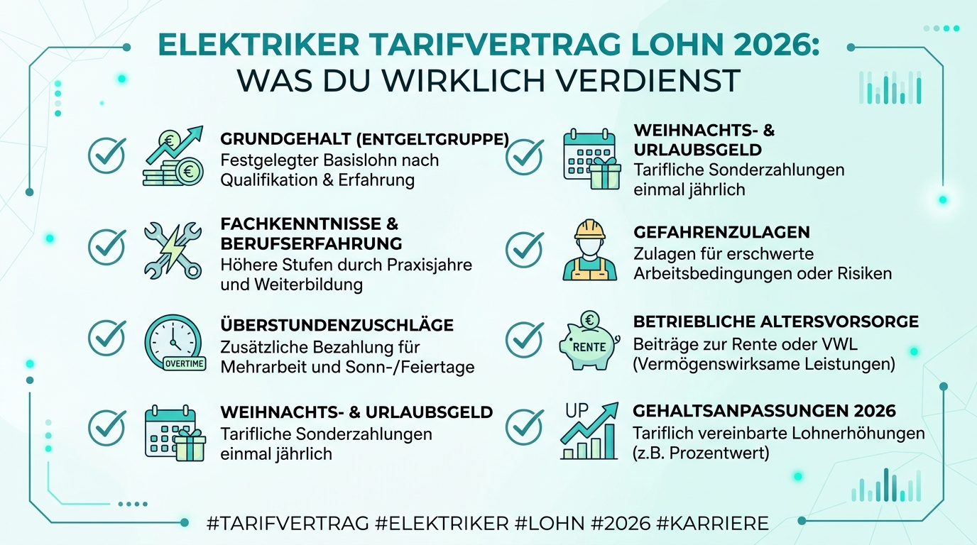 Infografik: elektriker tarifvertrag lohn