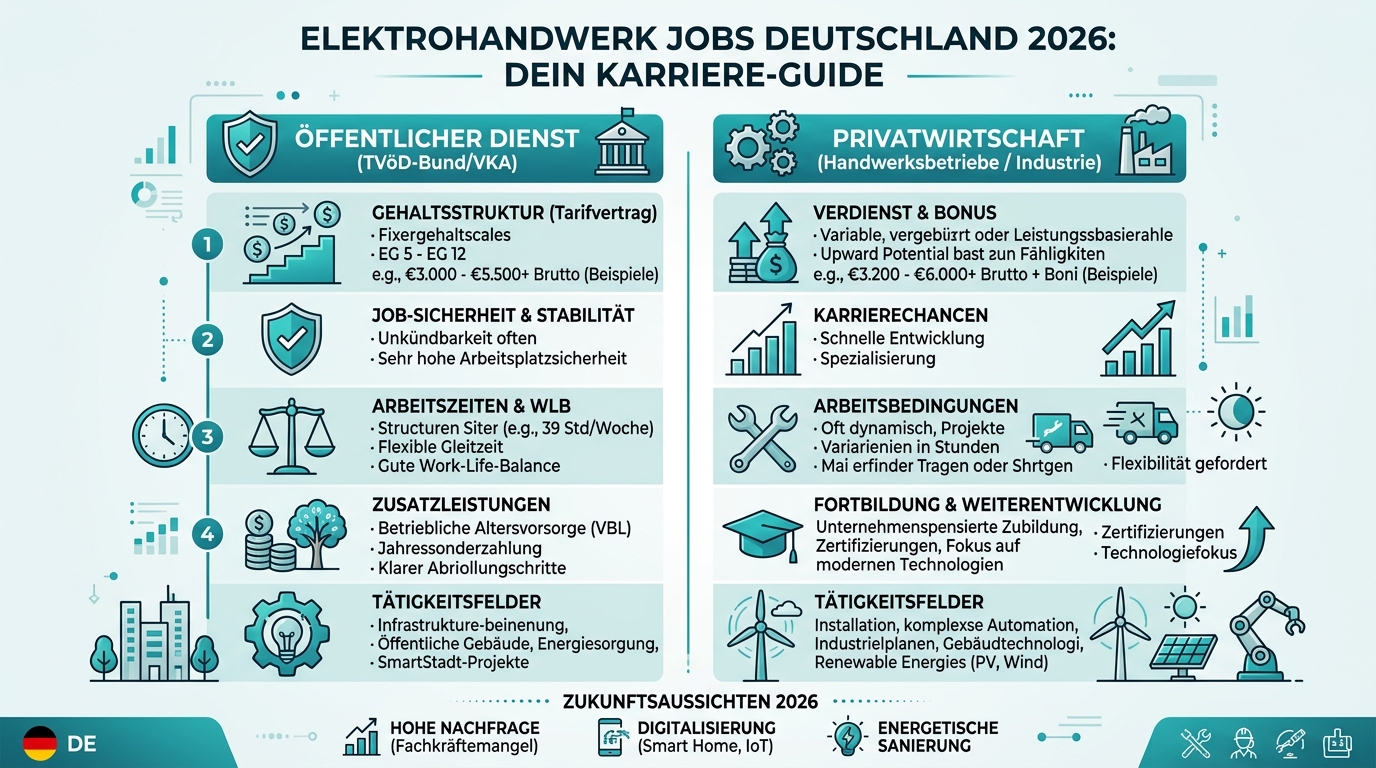 Infografik: elektrohandwerk jobs deutschland