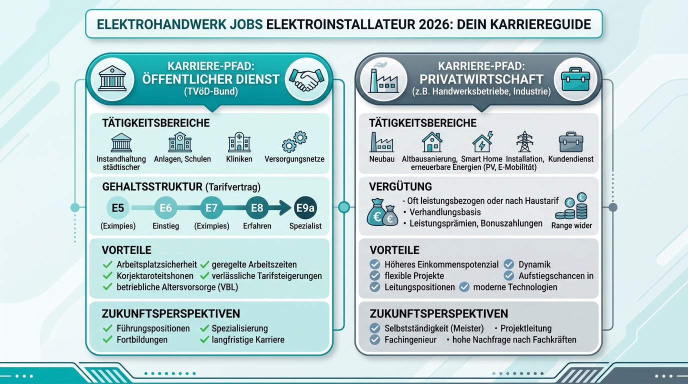 Infografik: elektrohandwerk jobs elektroinstallateur