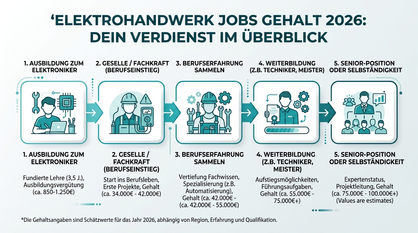 Infografik: elektrohandwerk jobs gehalt