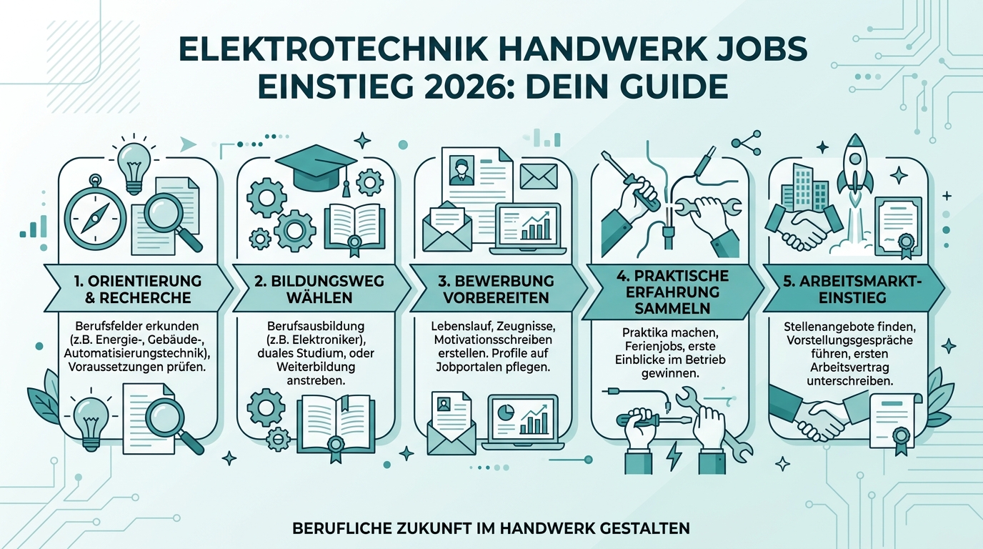 Infografik: elektrotechnik handwerk jobs einstieg