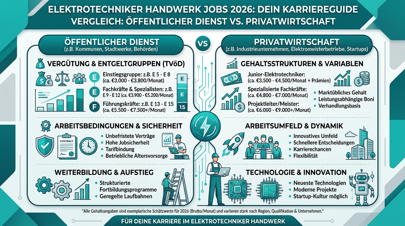 Infografik: elektrotechniker handwerk jobs