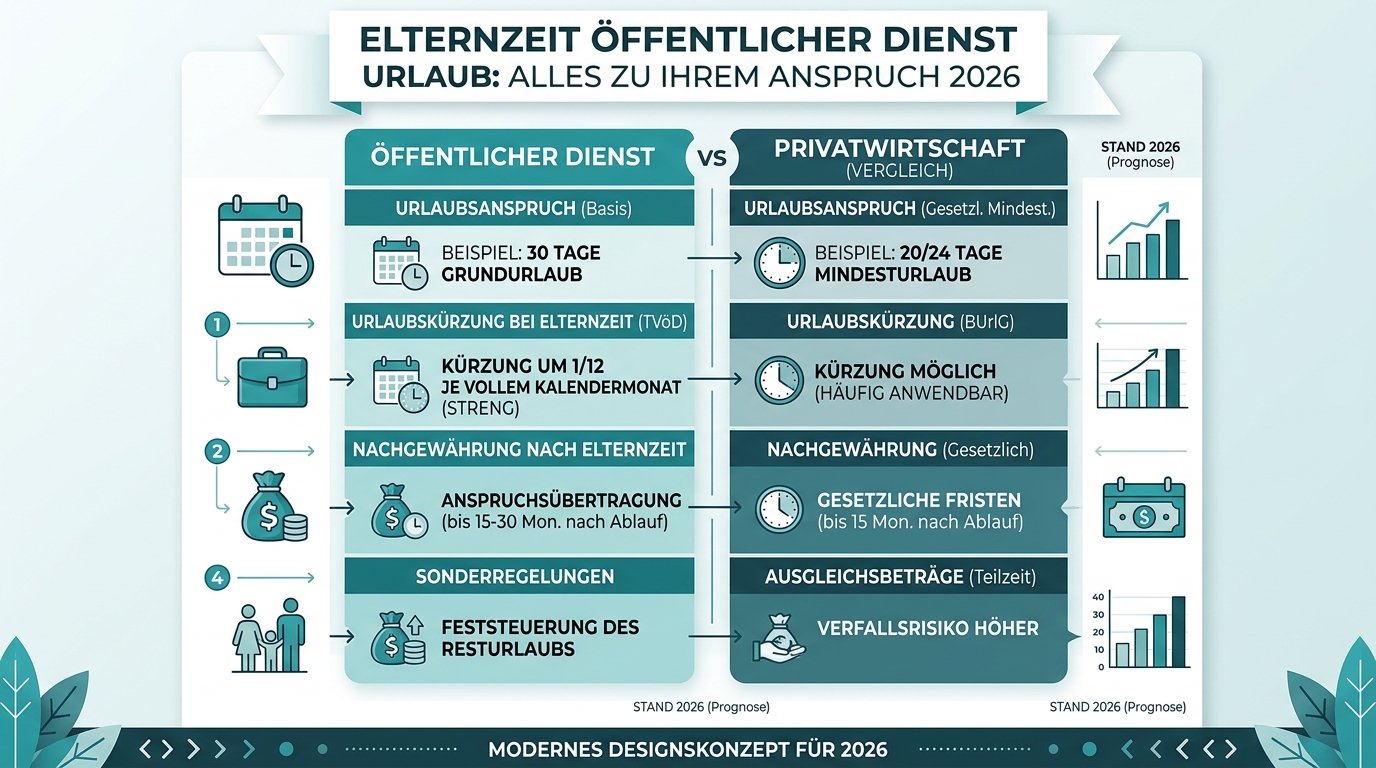 Infografik: elternzeit öffentlicher dienst urlaub