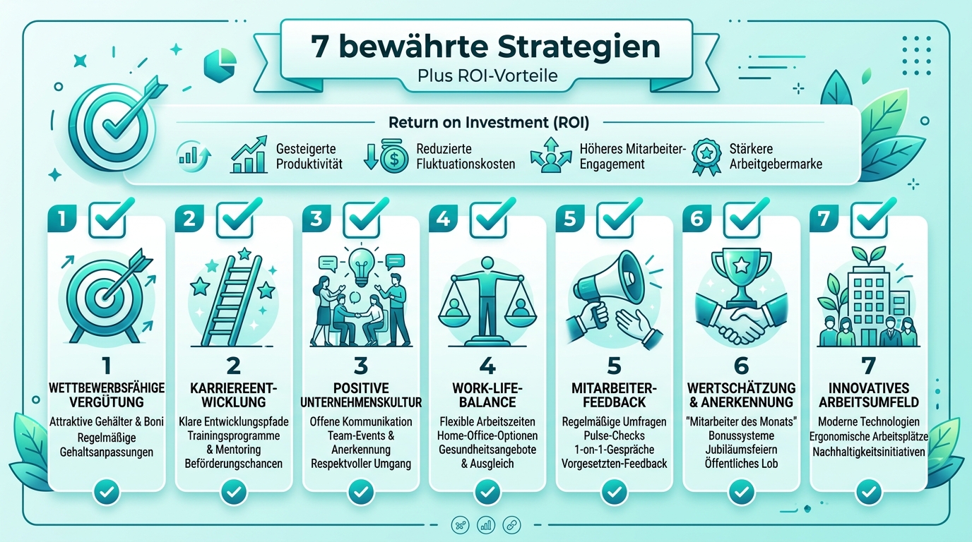 Employee Retention Programme 2026: 7 bewährte Strategien + ROI Infografik: employee retention programm