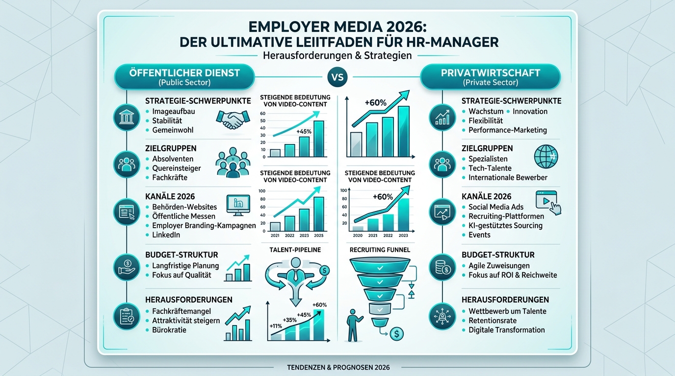 Employer Media 2026: Der ultimative Leitfaden für HR-Manager Infografik: employer media