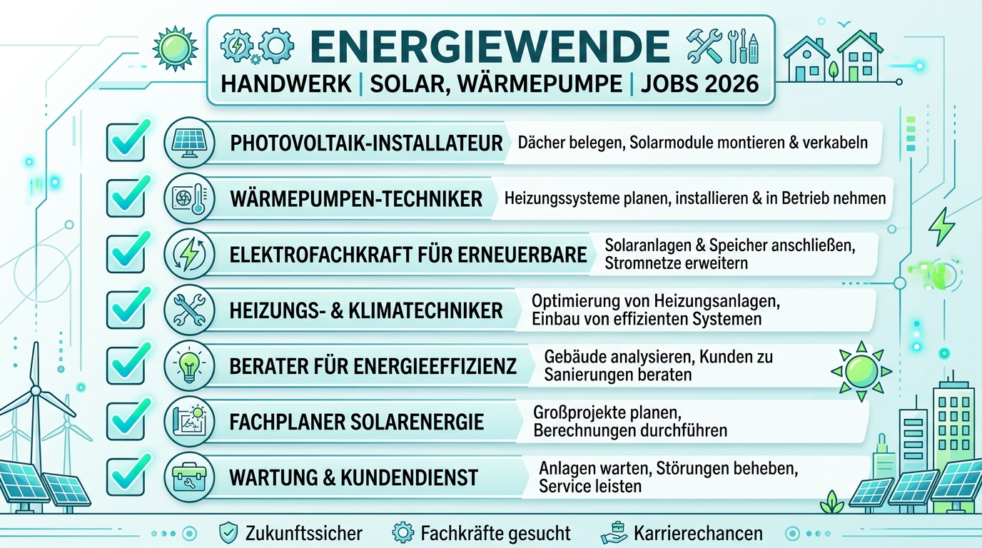 Infografik: energiewende handwerk solar wärmepumpe