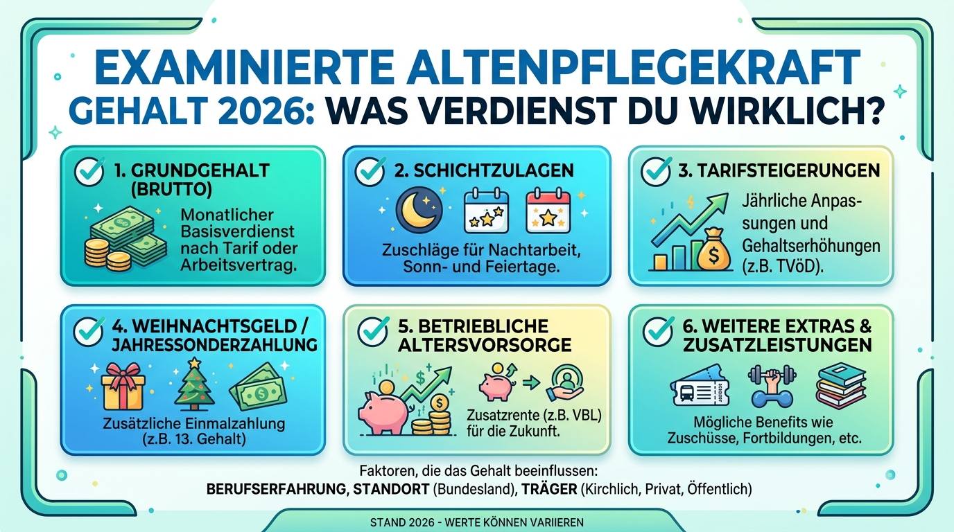 Infografik: examinierte altenpflegekraft gehalt