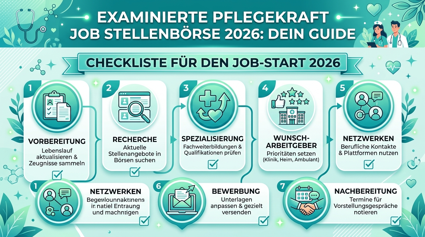 Infografik: examinierte pflegekraft job stellenbörse