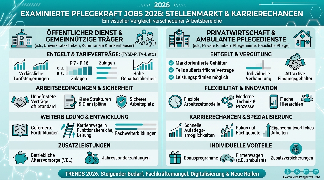 Infografik: examinierte pflegekraft jobs