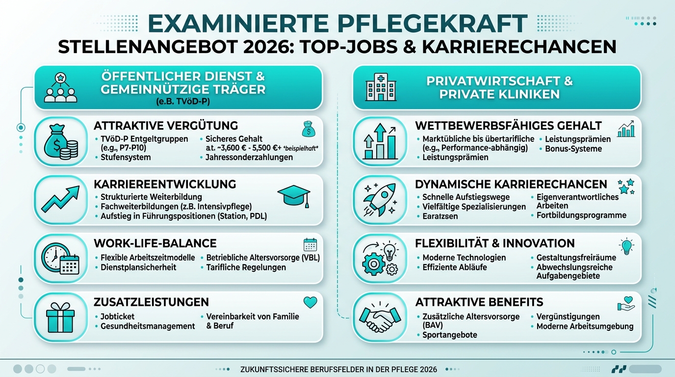 Infografik: examinierte pflegekraft stellenangebot