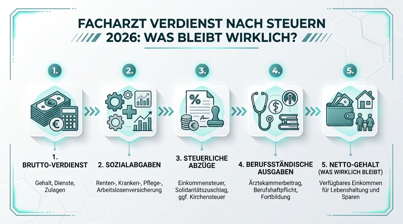 Infografik: facharzt verdienst nach steuern