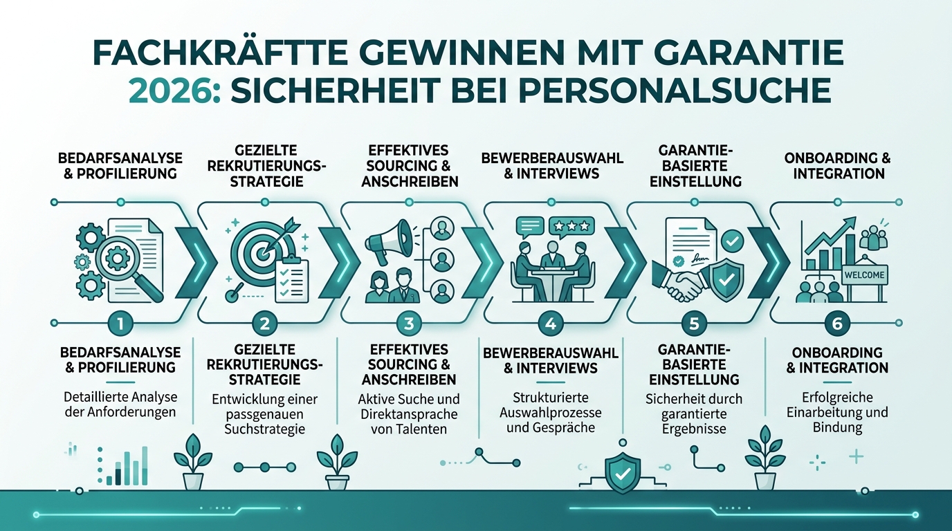 Fachkräfte gewinnen mit Garantie 2026: Sicherheit bei Personalsuche Infografik: fachkräfte gewinnen mit garantie